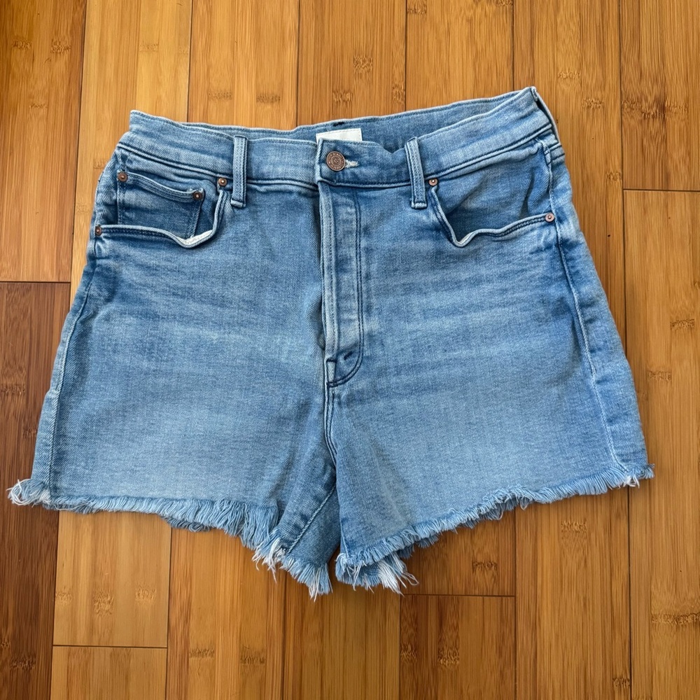 MOTHER Light Blue Jean Shorts